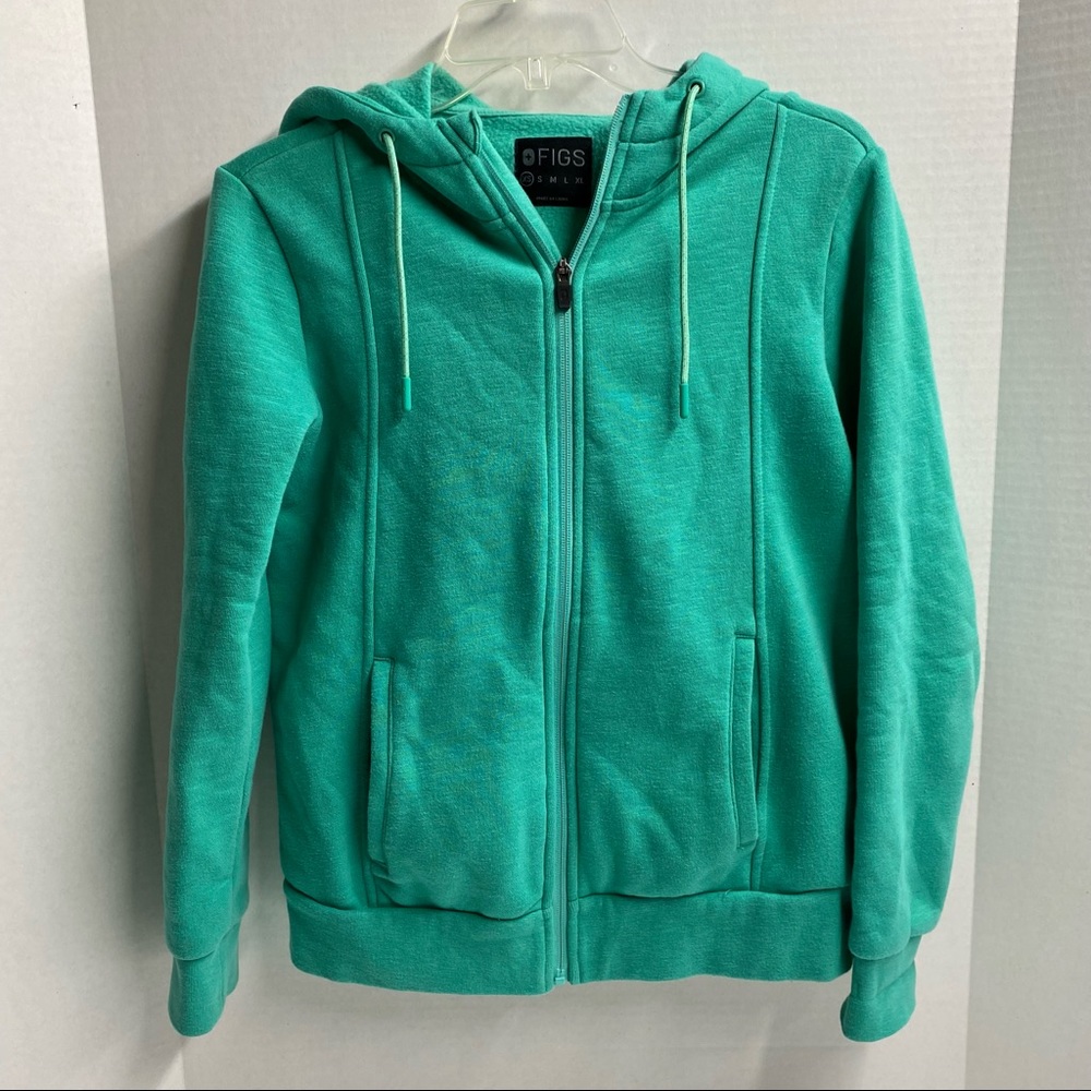 FIGS Essential zip up jacket, XS, Surgical Green